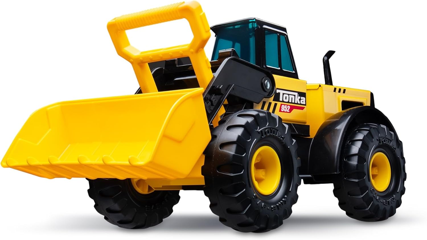 Tonka Steel Classics Front Loader, yellow toy construction loader with metal bucket